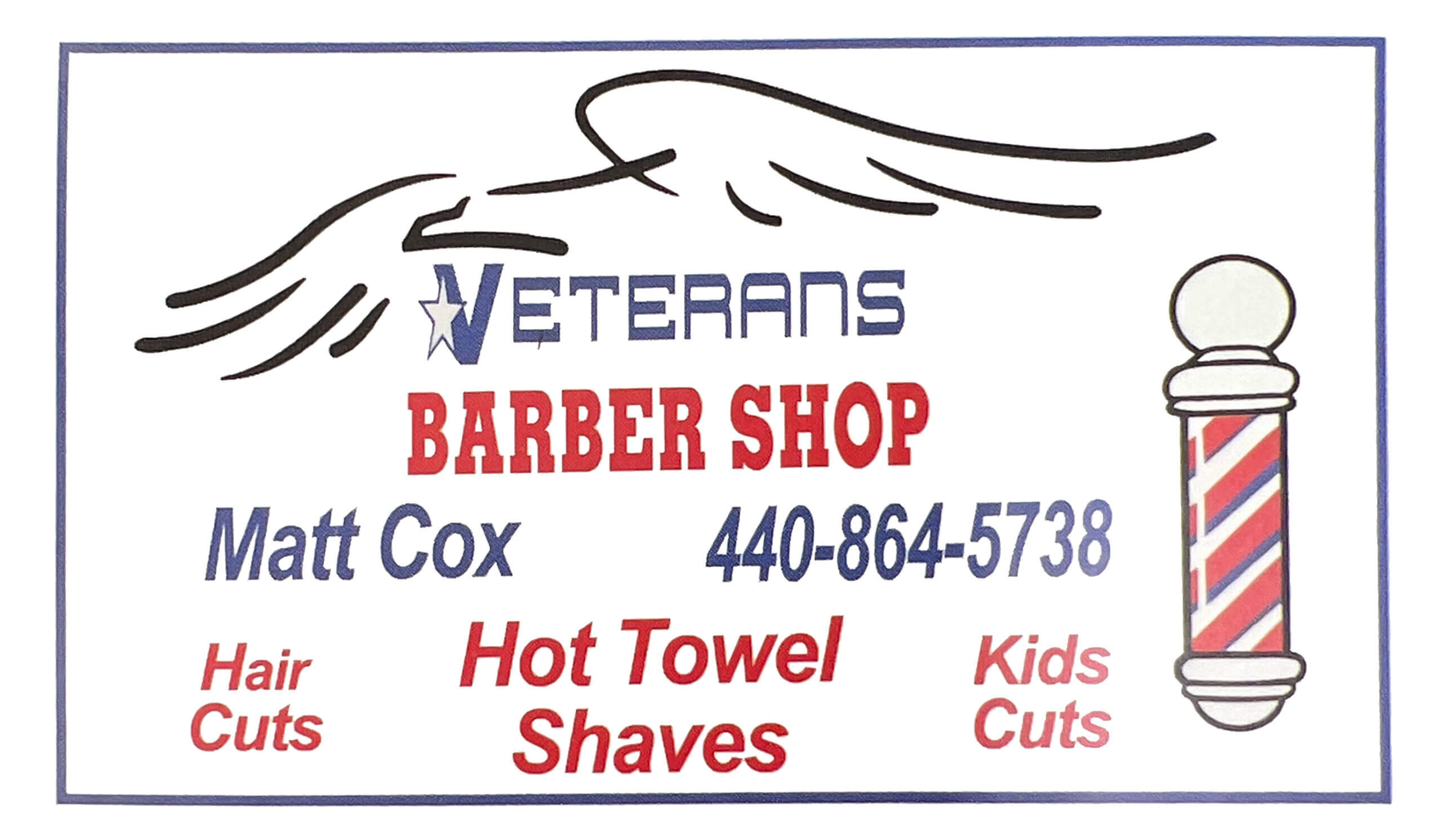 Veteran's Barbershop business logo