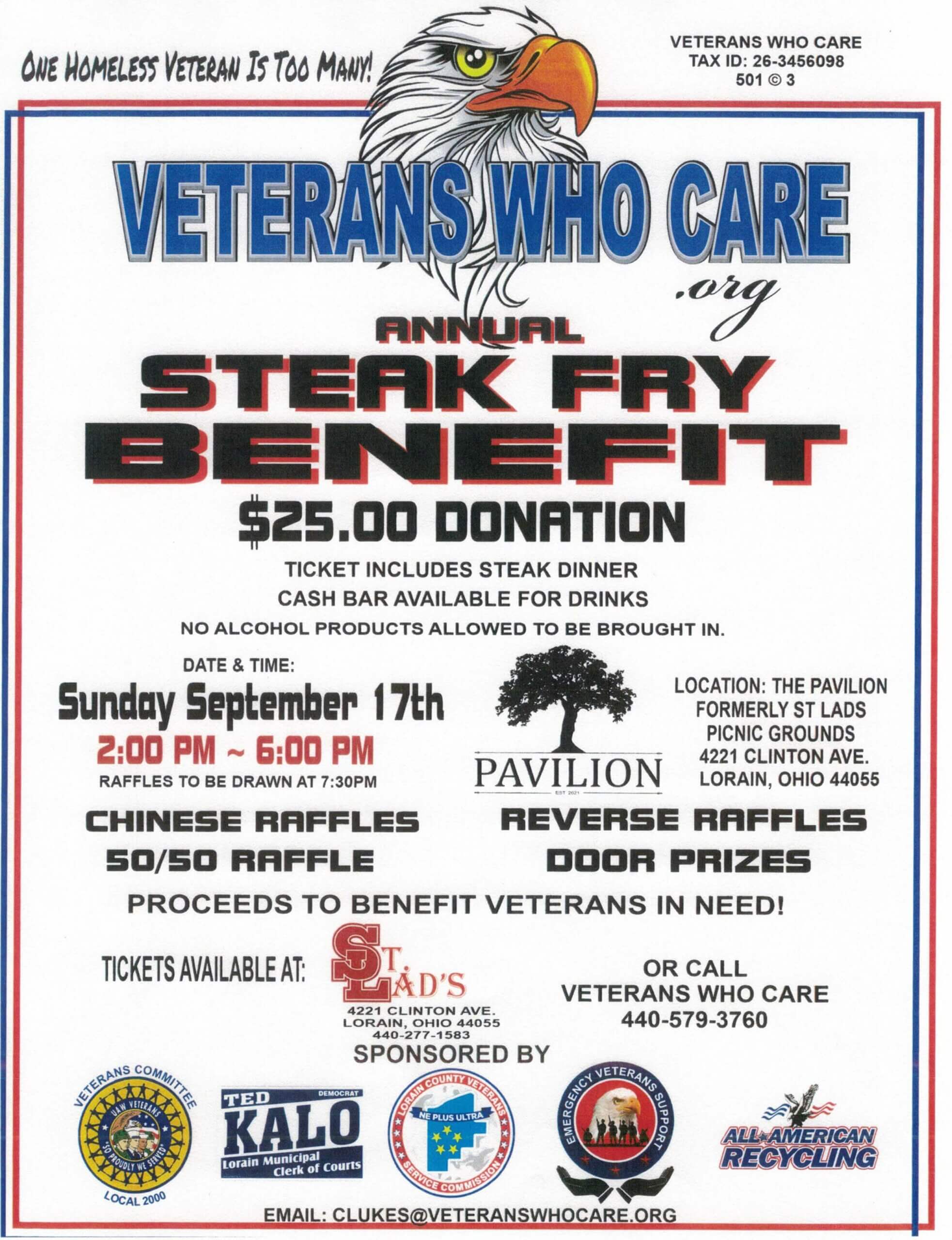 2023 Veterans Who Care Annual Steak Fry