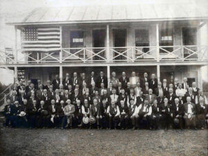 Veterans in Front of the Barracks. Campweek 103rd O.V.I. Lorain, Ohio