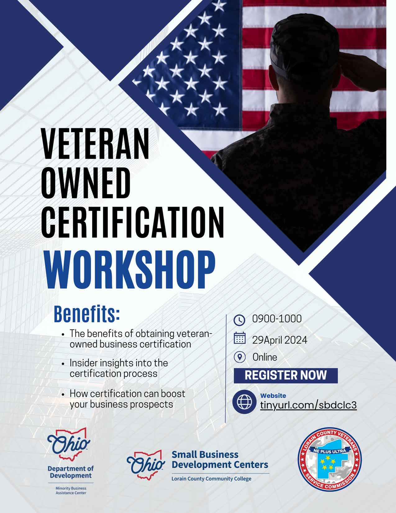 veteran owned business certification flyer