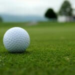a golf ball on the green